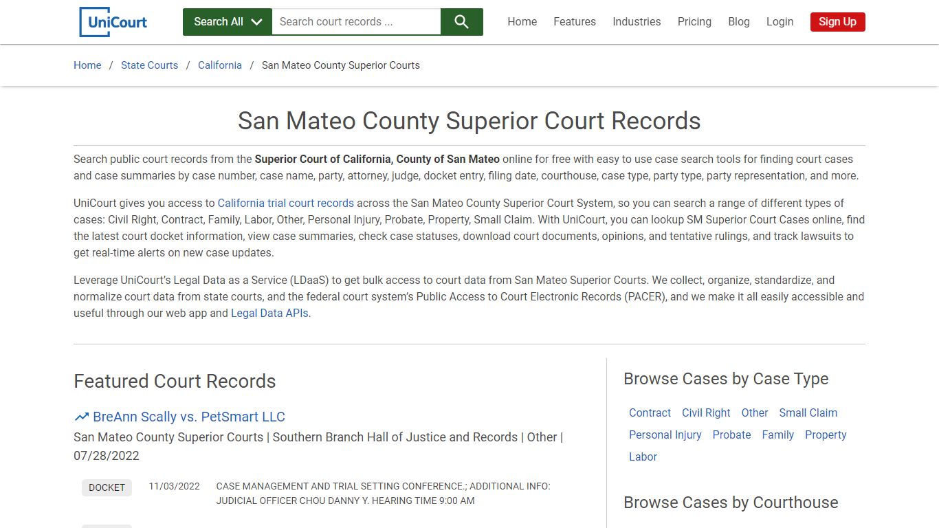 San Mateo County Superior Court Records | California ...